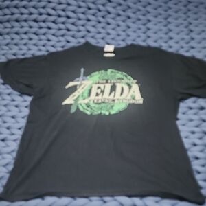 Nintendo Black Licensed Zelda Tears Of The Kindom T-Shirt Large 100% Cotton